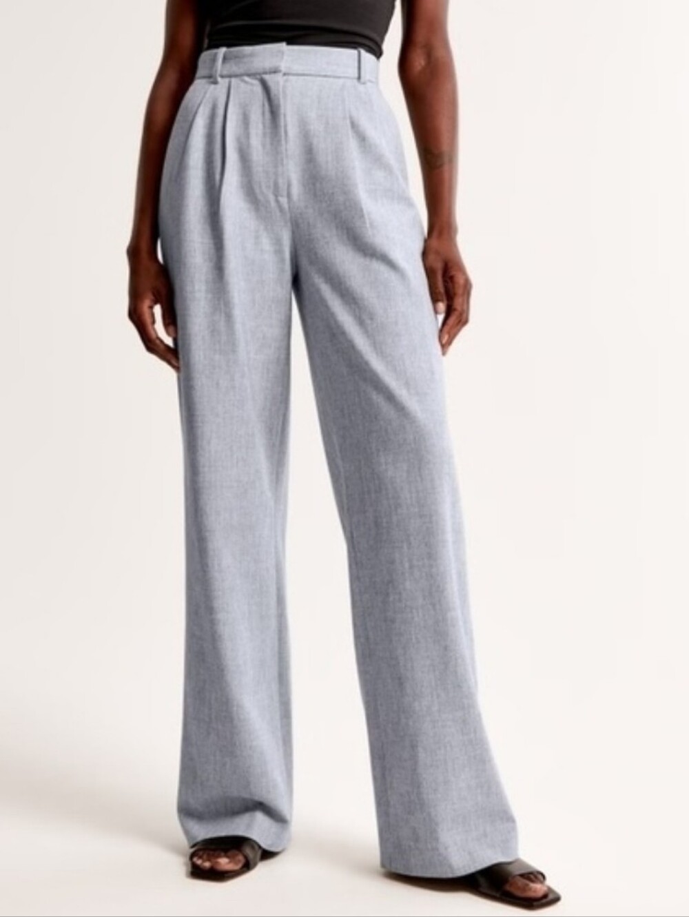 Abercrombie & Fitch Light Gray Wide Leg Pants